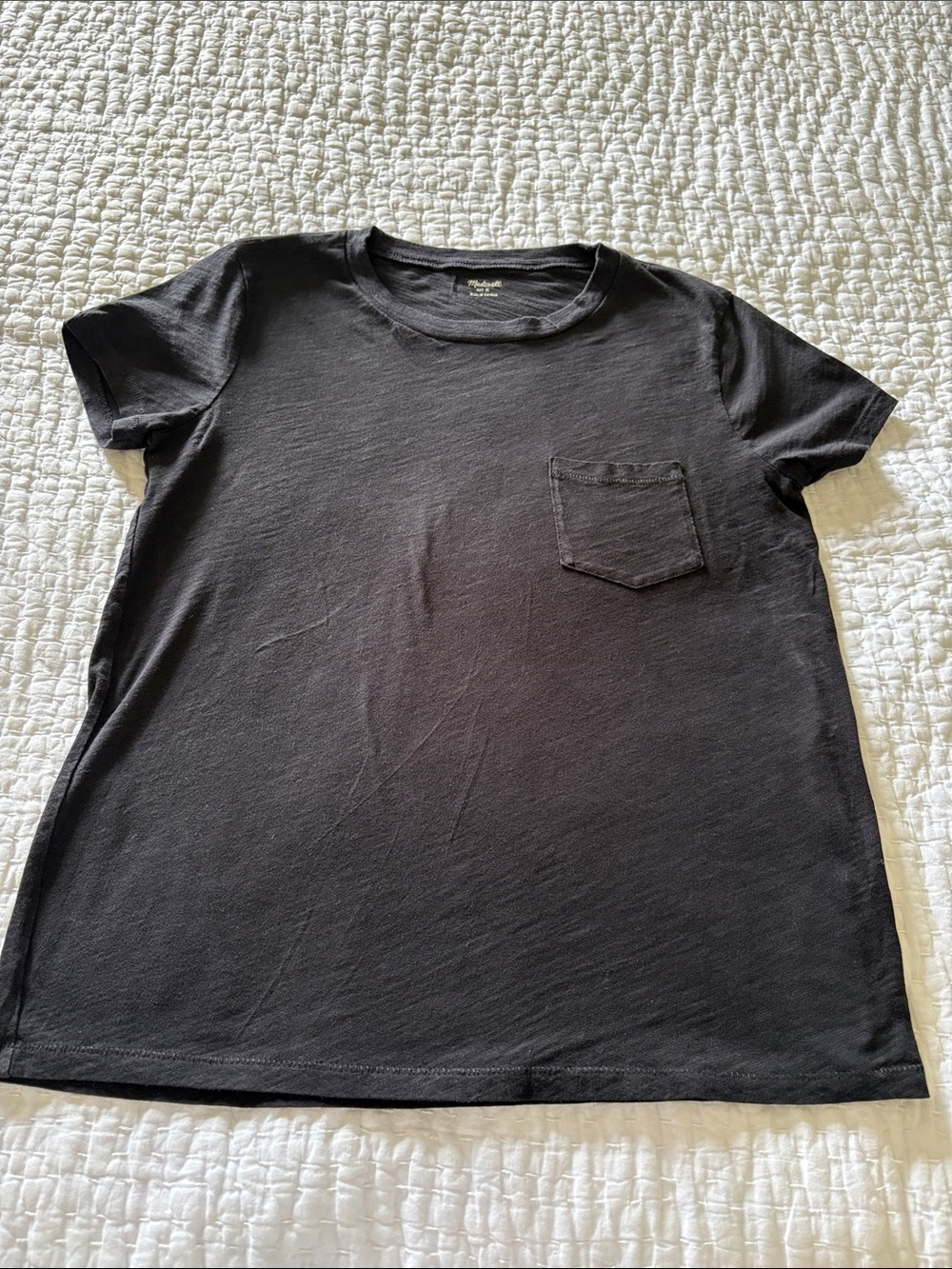 Madewell Women’s Black Pocket Tee EUC S